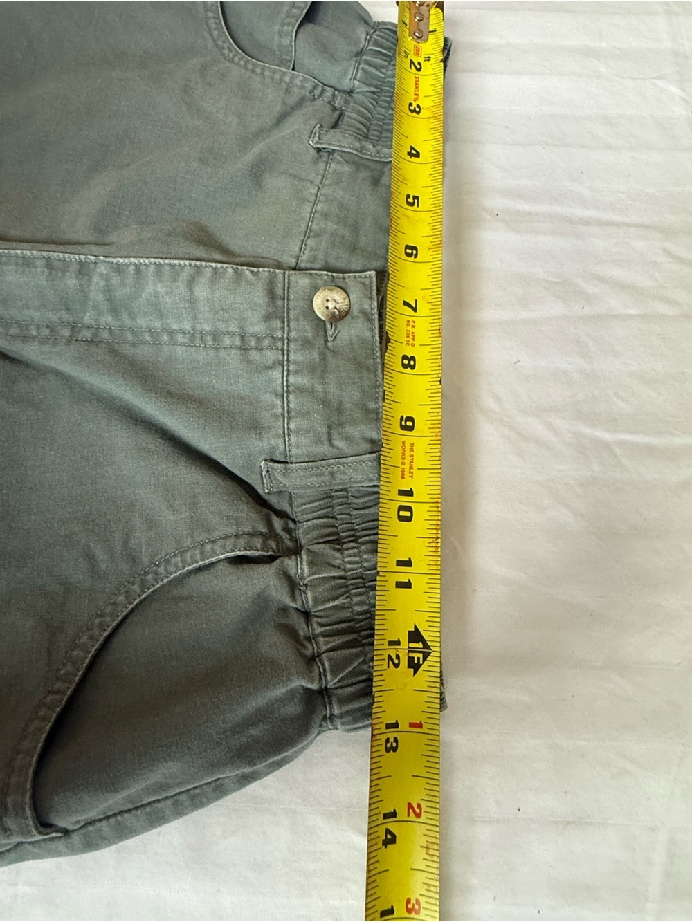 Vintage Columbia Gorpcore Cotton Cargo Shorts Women's Size 6 Sage Green Granola - Picture 5 of 7